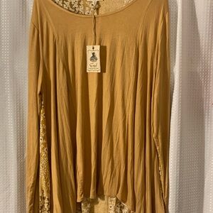 Easel Gold and White Floral Tunic